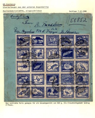 Maier Jörg / Chile 1948 - Gedenkserie 100 Jahre "Naturgeschichte von Chile" von Claudio Gay