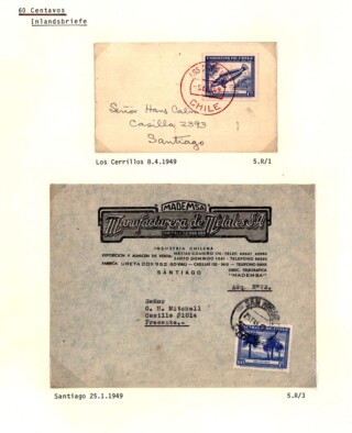 Maier Jörg / Chile 1948 - Gedenkserie 100 Jahre "Naturgeschichte von Chile" von Claudio Gay