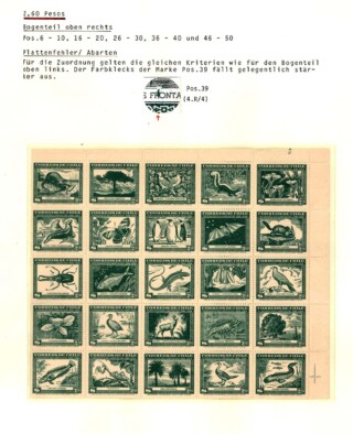 Maier Jörg / Chile 1948 - Gedenkserie 100 Jahre "Naturgeschichte von Chile" von Claudio Gay