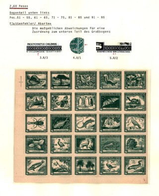 Maier Jörg / Chile 1948 - Gedenkserie 100 Jahre "Naturgeschichte von Chile" von Claudio Gay