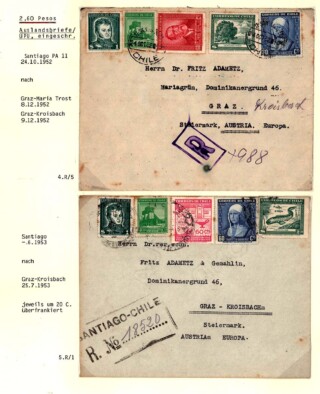 Maier Jörg / Chile 1948 - Gedenkserie 100 Jahre "Naturgeschichte von Chile" von Claudio Gay