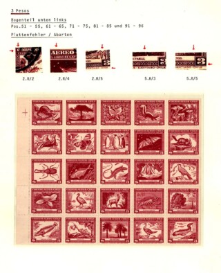 Maier Jörg / Chile 1948 - Gedenkserie 100 Jahre "Naturgeschichte von Chile" von Claudio Gay