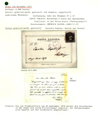Maier Jörg / Chile - Die Postkartenprovisorien 1871/72