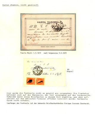 Maier Jörg / Chile - Die Postkartenprovisorien 1871/72