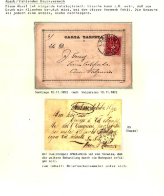 Maier Jörg / Chile - Die Postkartenprovisorien 1871/72