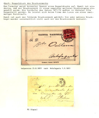 Maier Jörg / Chile - Die Postkartenprovisorien 1871/72
