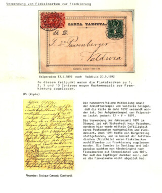 Maier Jörg / Chile - Die Postkartenprovisorien 1871/72