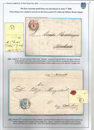 Tangl Ivan / Postal service in Novi Sad till 1871