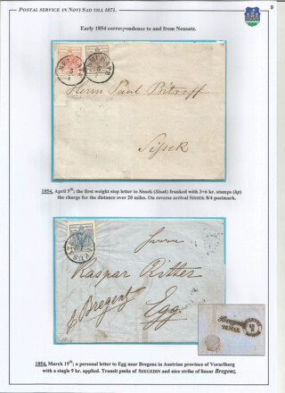 Tangl Ivan / Postal service in Novi Sad till 1871